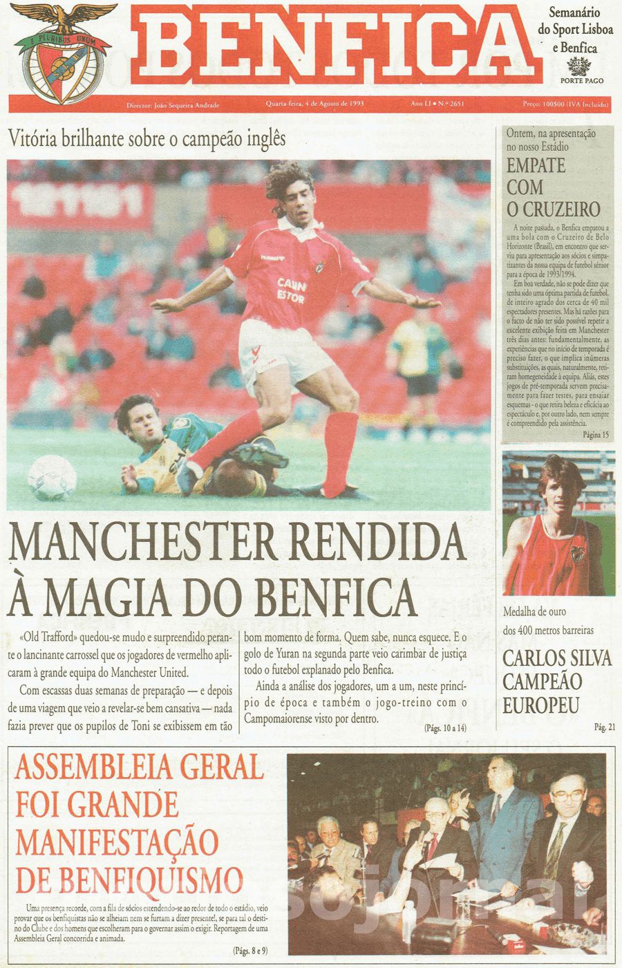 jornal o benfica 2651 1993-08-04